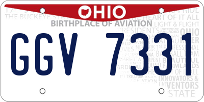 OH license plate GGV7331