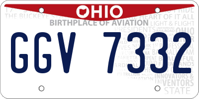 OH license plate GGV7332