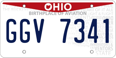 OH license plate GGV7341