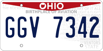 OH license plate GGV7342