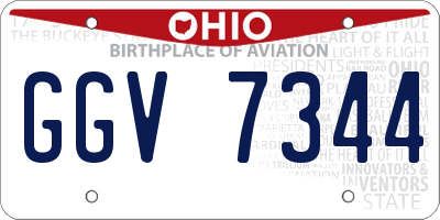 OH license plate GGV7344