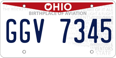 OH license plate GGV7345