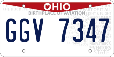OH license plate GGV7347