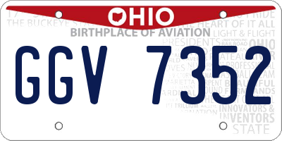 OH license plate GGV7352