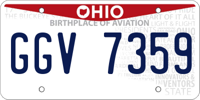 OH license plate GGV7359