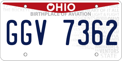 OH license plate GGV7362
