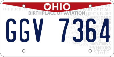 OH license plate GGV7364