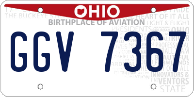OH license plate GGV7367