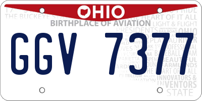 OH license plate GGV7377