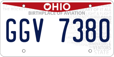 OH license plate GGV7380
