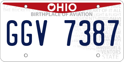 OH license plate GGV7387
