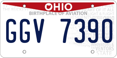 OH license plate GGV7390