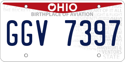 OH license plate GGV7397