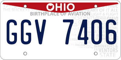 OH license plate GGV7406
