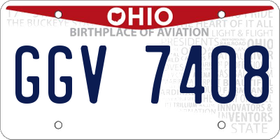OH license plate GGV7408