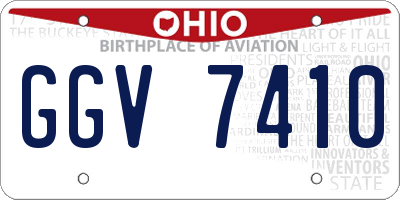 OH license plate GGV7410