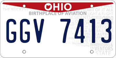 OH license plate GGV7413