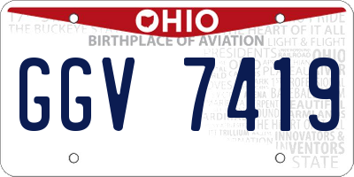 OH license plate GGV7419