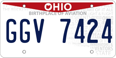 OH license plate GGV7424