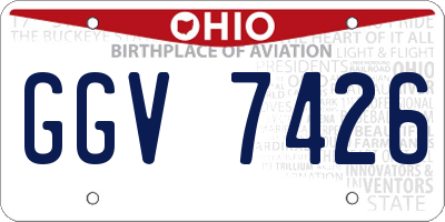 OH license plate GGV7426