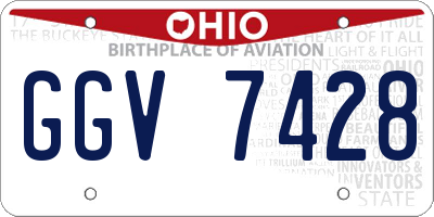 OH license plate GGV7428