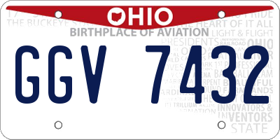 OH license plate GGV7432