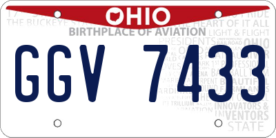 OH license plate GGV7433