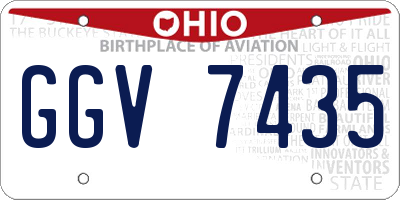 OH license plate GGV7435