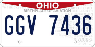 OH license plate GGV7436