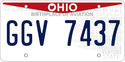 OH license plate GGV7437