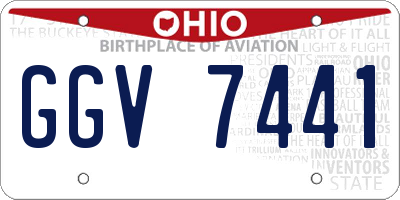 OH license plate GGV7441