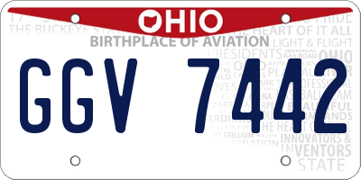 OH license plate GGV7442