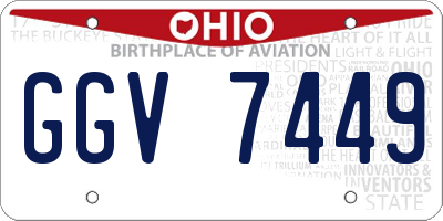OH license plate GGV7449