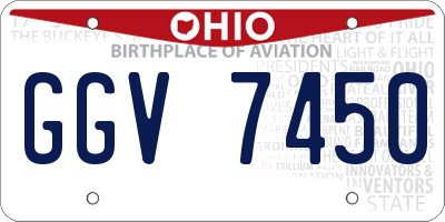 OH license plate GGV7450