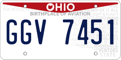 OH license plate GGV7451