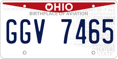 OH license plate GGV7465