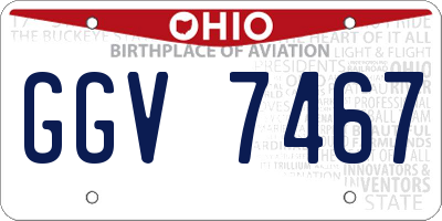 OH license plate GGV7467