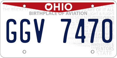 OH license plate GGV7470