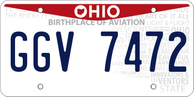 OH license plate GGV7472