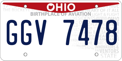 OH license plate GGV7478