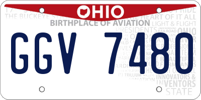OH license plate GGV7480