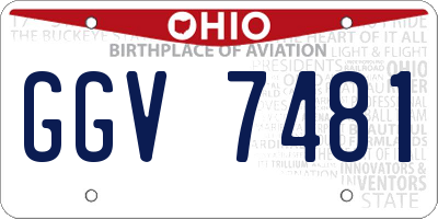 OH license plate GGV7481