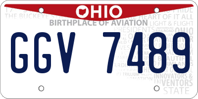 OH license plate GGV7489