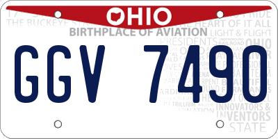 OH license plate GGV7490