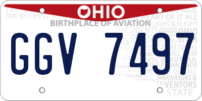 OH license plate GGV7497