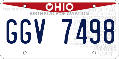 OH license plate GGV7498