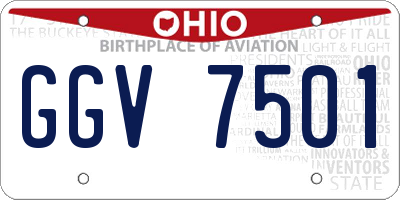 OH license plate GGV7501