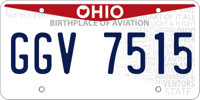 OH license plate GGV7515