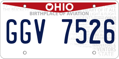 OH license plate GGV7526