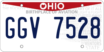 OH license plate GGV7528